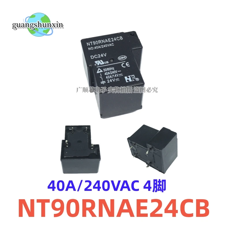 5PCS 100%Original New NT90RNAE12CB DC12V NT90RNAE24CB DC24V NT90RNAE220CB AC220V 4PINS 40A 12VDC 24VDC 220V Power Relay