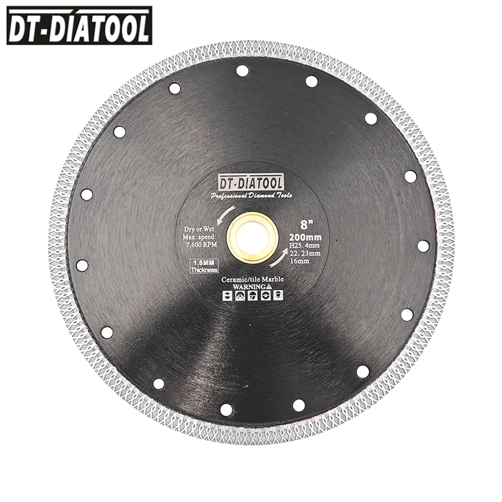 DT-DIATOOL 1pc 75-230mm Diamond Blade Cutting Disc X Mesh Turbo Rim Segment Saw Blade For Porcelain Ceramic Tile Marble