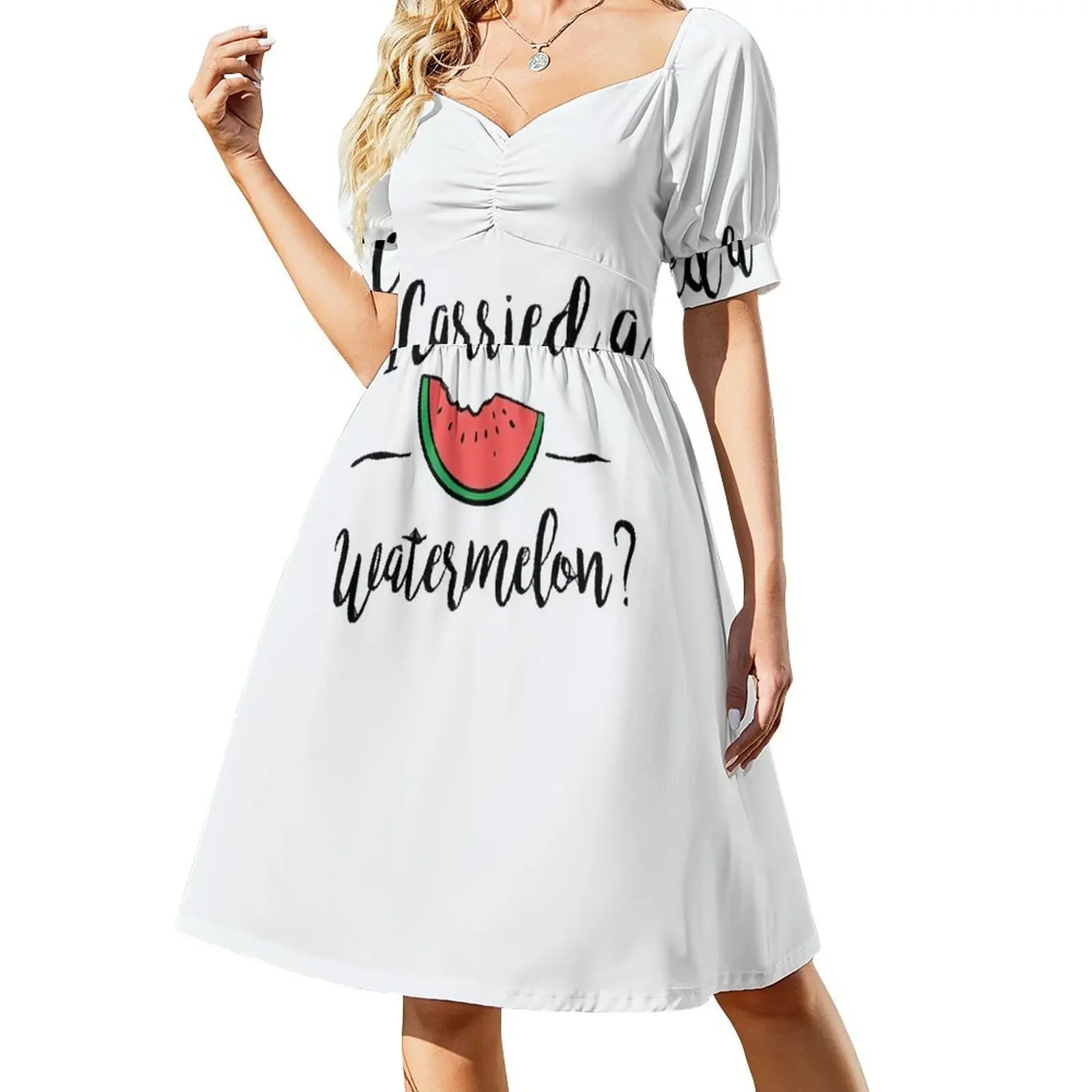 

I Carried A Watermelon Dirty Dancing Short-Sleeved Dress cute dress Women's summer dress Women's summer long