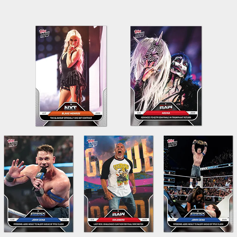 

Topps Now John Cena Blake Monroe Goldberg Asuka Diy Homemade 2025 WWE Star Autograph Trading Cards Birthday Gift Collection