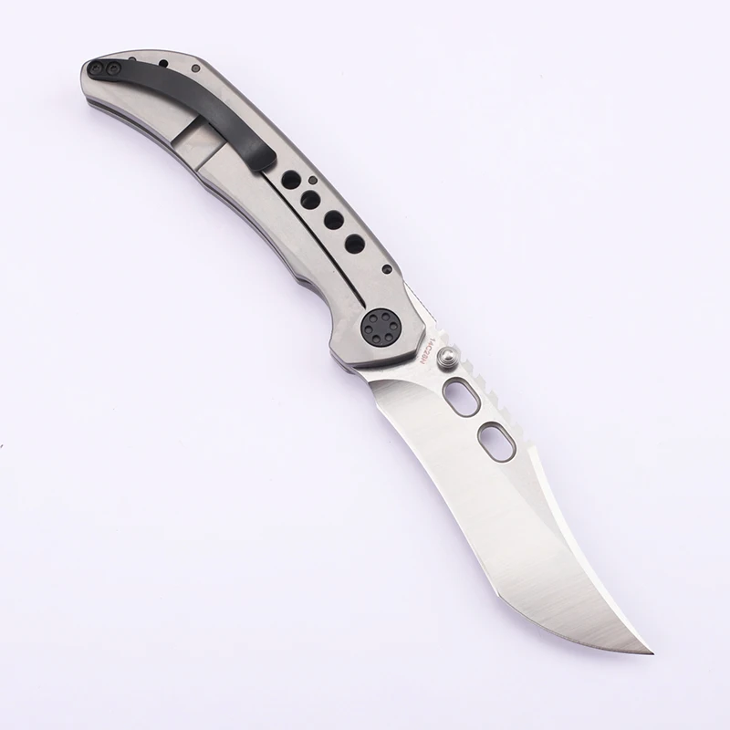 14C28N steel blade titanium alloy handle EDC fruit outdoor collection pocket survival camping multifunctional tool knife