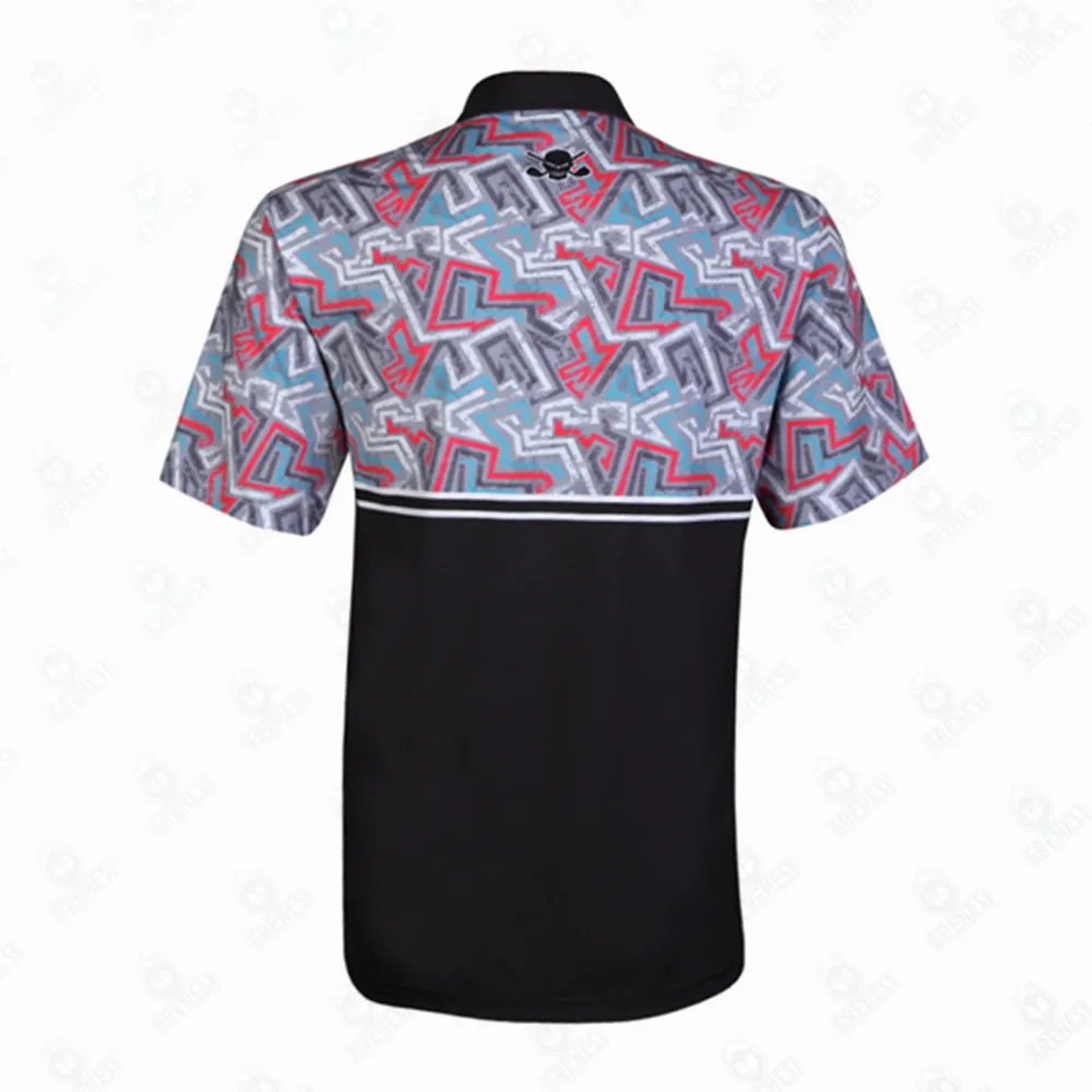 Men's Performance Pro Cool Stretch Golf Shirt Fashion Polo Summer Sports Casual Tennis Moisture Wicking Dry Fit Printed T-Shirt