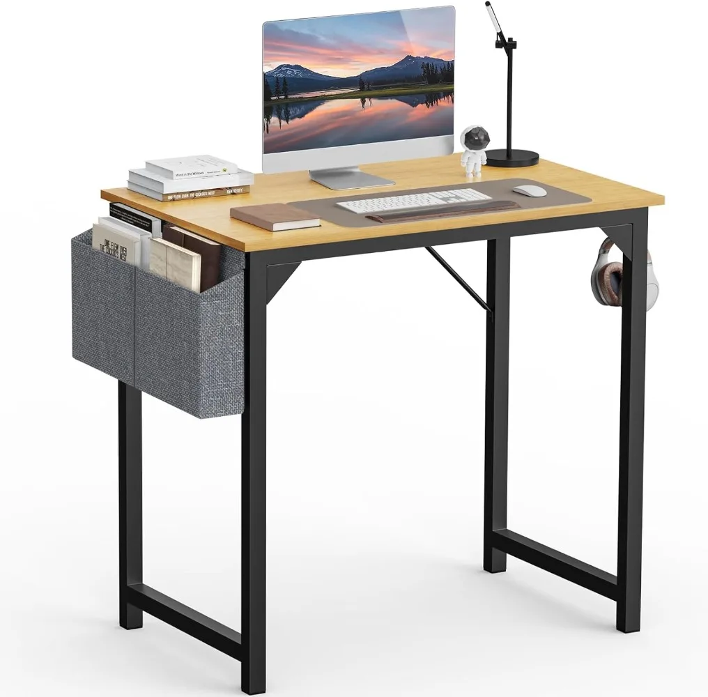 

SMUG Small Computer Desk 32 Inch Office Gaming Study Writing Work Kids Student Table Modern Simple Style Wood PC Workstation