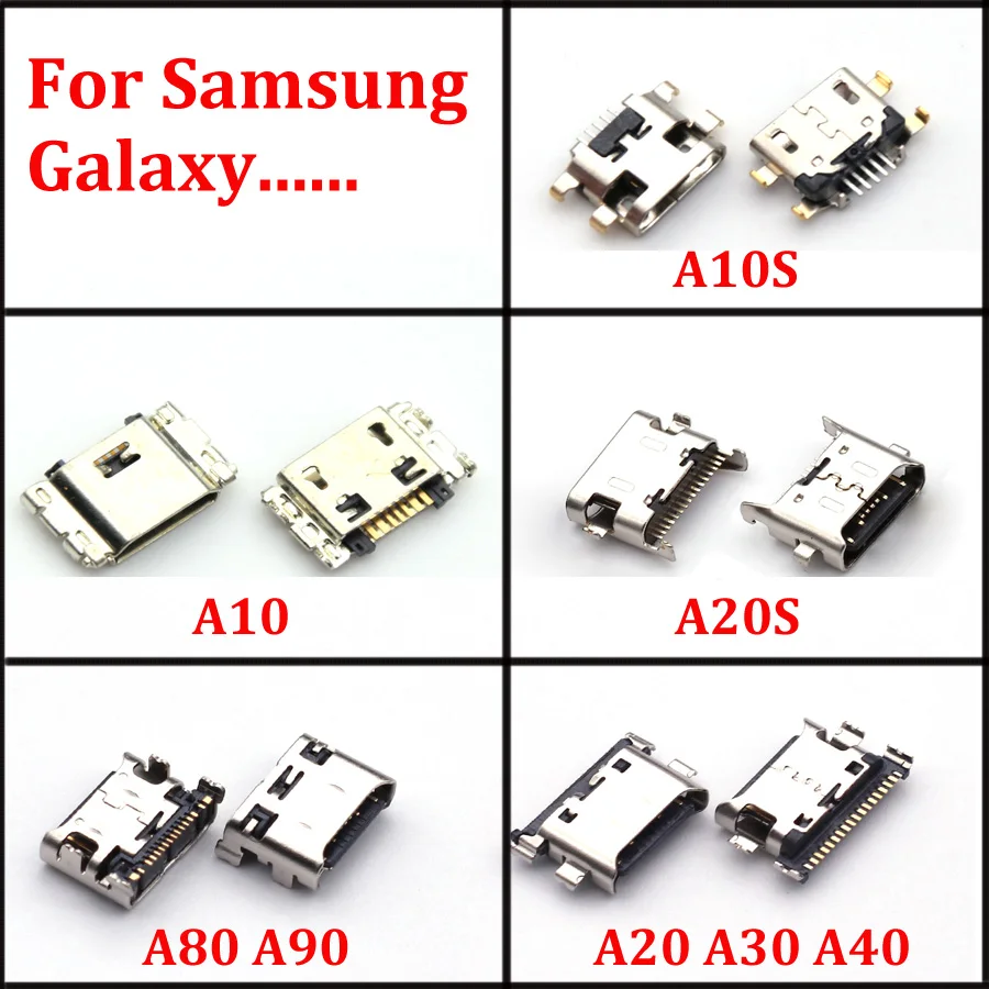 20pcs Charging Port Connector For Samsung Galaxy A90 A80 A70 A60 A50 A40 A30 A20 A10 S USB Jack Charger Socket Dock