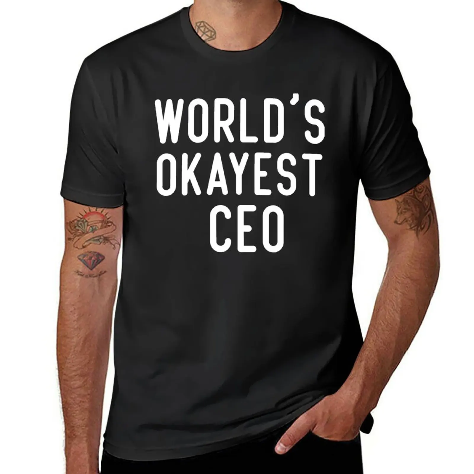 

World's Okayest Ceo , Gift Funny Sarcastic T-shirt T-Shirt sports fan t-shirts korean fashion black t shirt Men's clothing