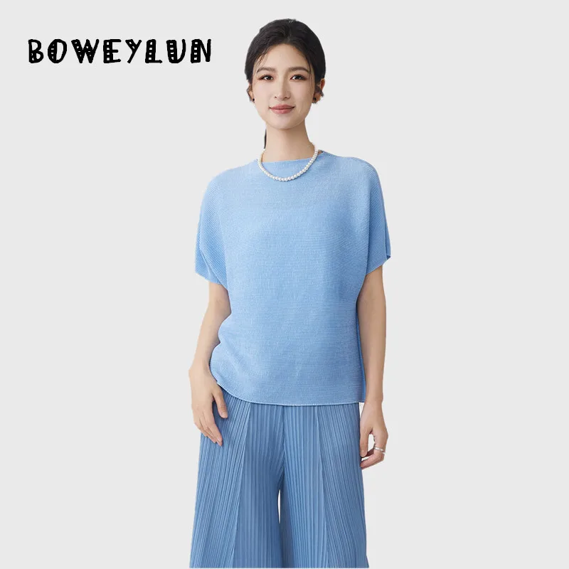 

Летняя женская футболка: элегантный повседневный стиль, высокоэластичная, дышащая, с круглым вырезом, свободного кроя, с коротким рукавом