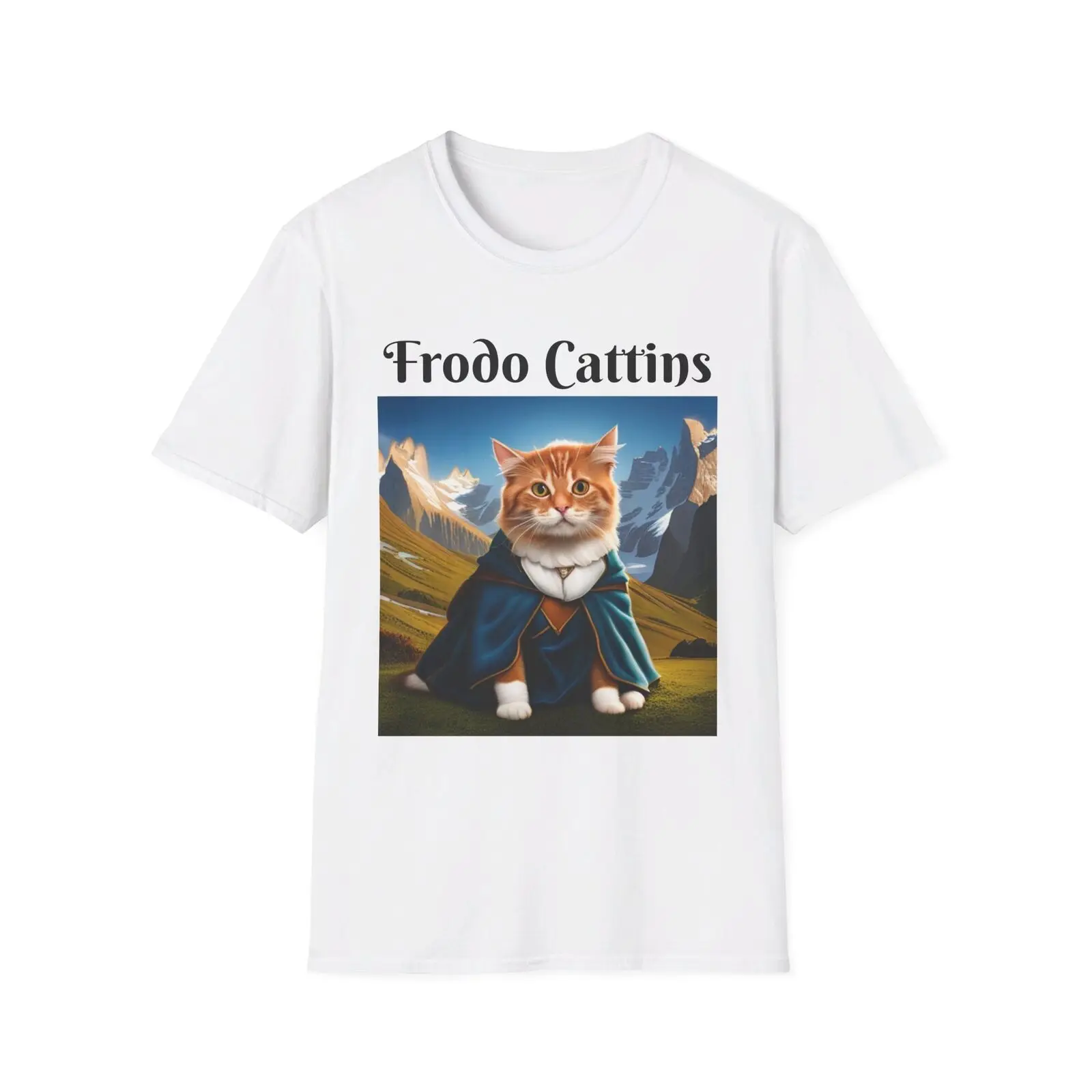 Funny LOTR Frodo Cattins Baggins Parody Softstyle T Shirt