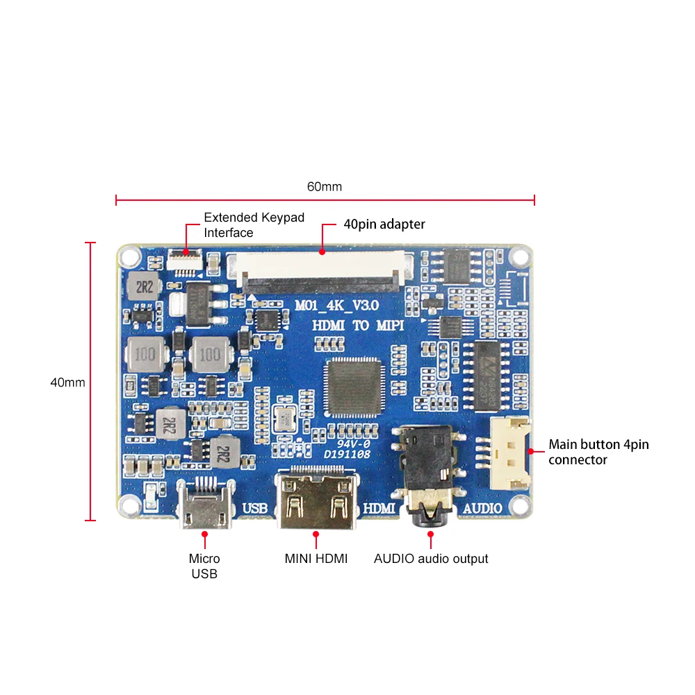 8 นิ้ว Ips หน้าจอ Lcd ควบคุม 1200x1920 หน้าจอแนวตั้ง Fhd 45pins Mipi อินเทอร์เฟซ NV080WUM-N61