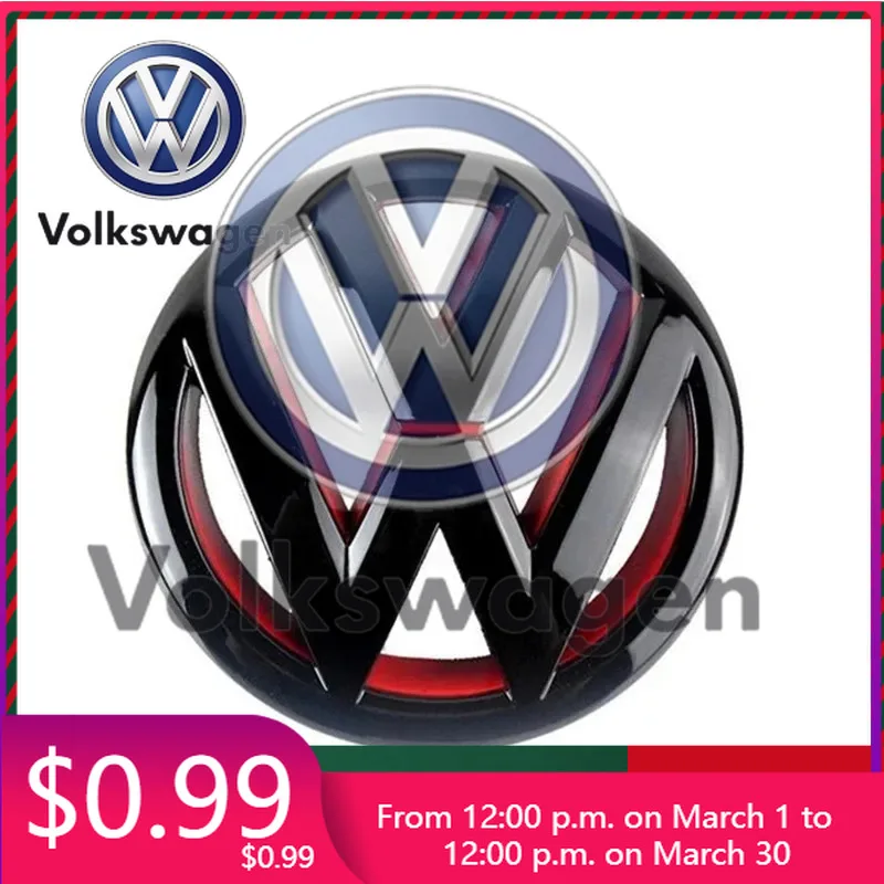 

Car Sticker For VW Volkswagen Car Front Grill Badges Rear Trunk Emblem Lid Covers Logo Sticker Golf 6 golf6 MK6 GTI