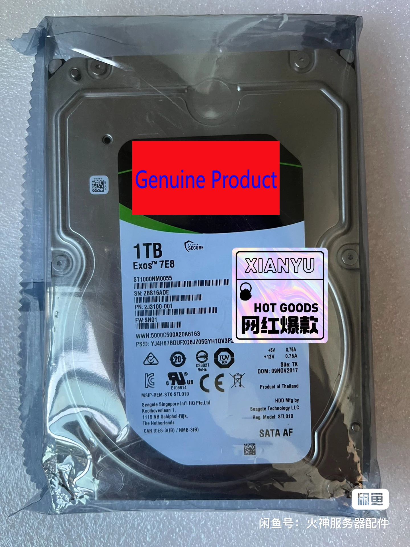 NEW 1TB ST1000NM0055 7200RPM 128MB SATA III 3.5'' EXOS 7E8
