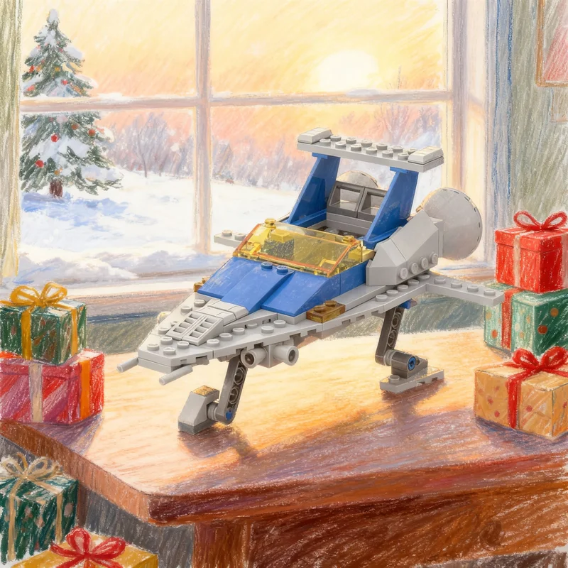 

Набор из 144 деталей MOC: Классическая модель космического корабля-трансформера Бенни S, конструктор, архитектурные блоки, рождественский подарок, развивающий конструктор