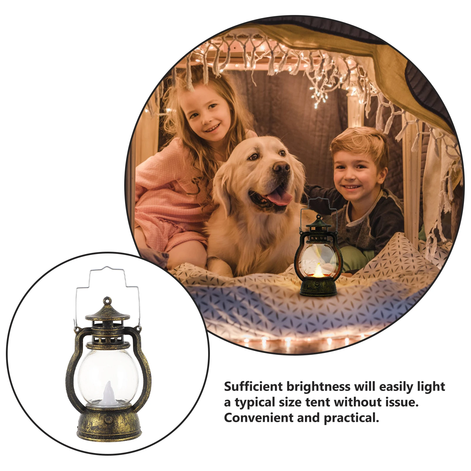 

Led Retro Mini Lantern Portable Camping Light Outdoor Tent Lamp Multi-Function Hiking Emergency Lamp Bright Long-Lasting