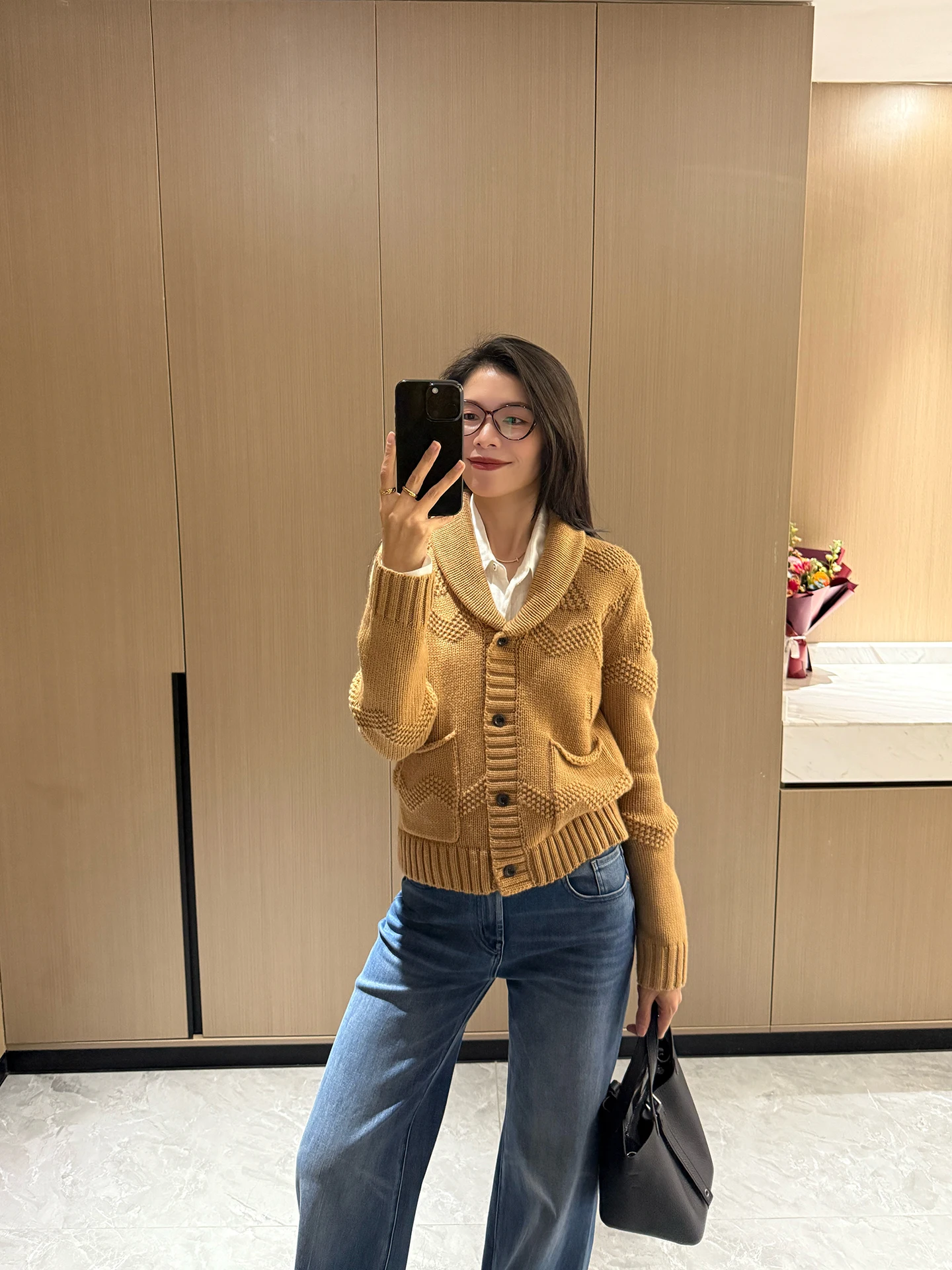 

Утепленный высококачественный вязаный кардиган из шерстяной смеси для женщин: универсальный, новый, теплый, мягкий, винтажный, стильный, зимний топ-пальто