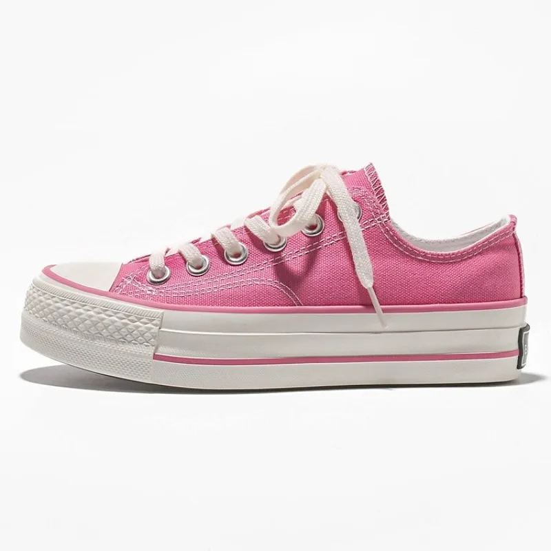 Students High Sole Canvas Shoes Women Thick Sole Casual Sneakers Girl Invisible Height Increased Platform Casual Sport Shoes