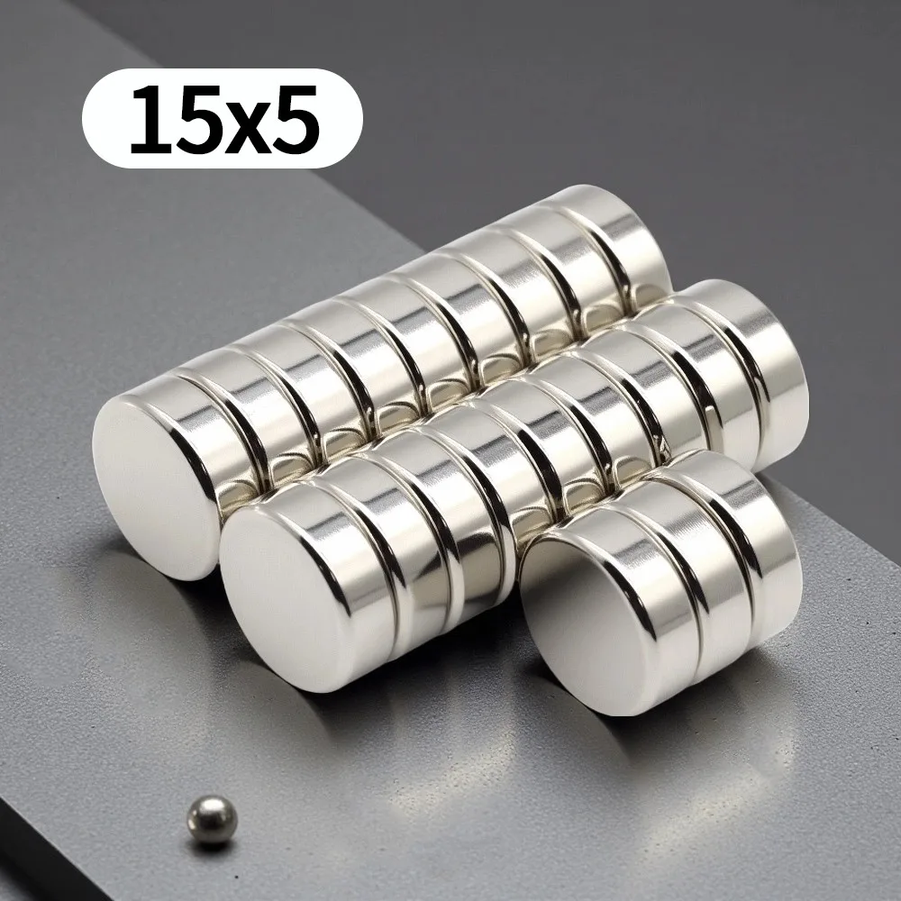 15x5mm Round Neodymium Magnets Small Strong N35 NdFeB Disc Magnets for Fridge DIY Craft Office & Tool Storage