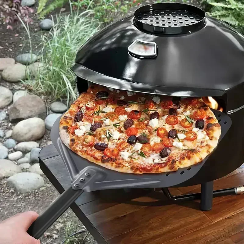 7/8/9/12inch Aluminum Pizza Peel with Handle Oven Pizza Turning Peel for Outdoor Pizza Ovens Pizza Oven Accessory image 20