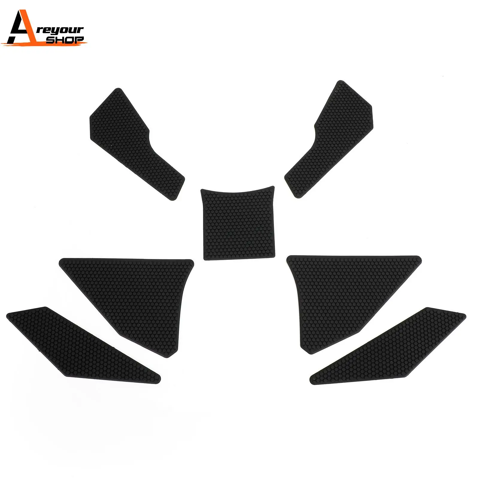 Areyourshop TANK SIDE KNEE PADS RUBBER GRIPS for DUCATI MULTISTRADA V2 / V4 / V4S 2021-2022