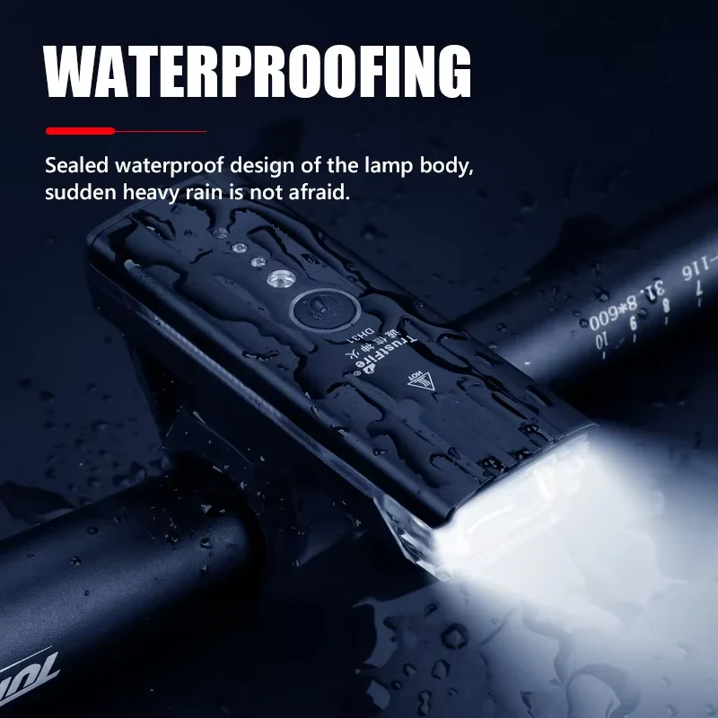 

TrustFire DH31 светодиодный велосипедный фонарь с звуковым сигналом 1200 мАч перезаряжаемая индукционная фара аксессуары для горного велосипеда 450 лм