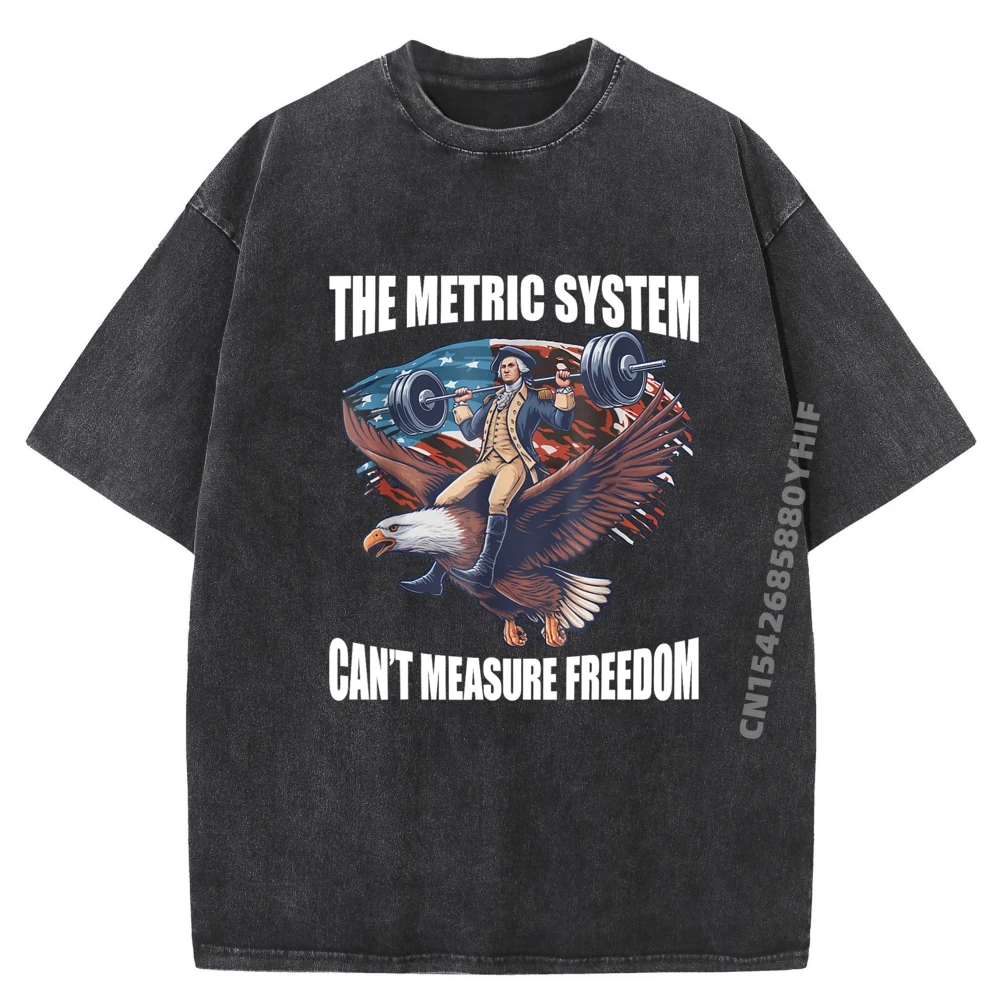 

The Metric System Can't Measure Tees Graphic T-shirts Women Crazy Funny Washed Tee-Shirt Loose Printed Tops