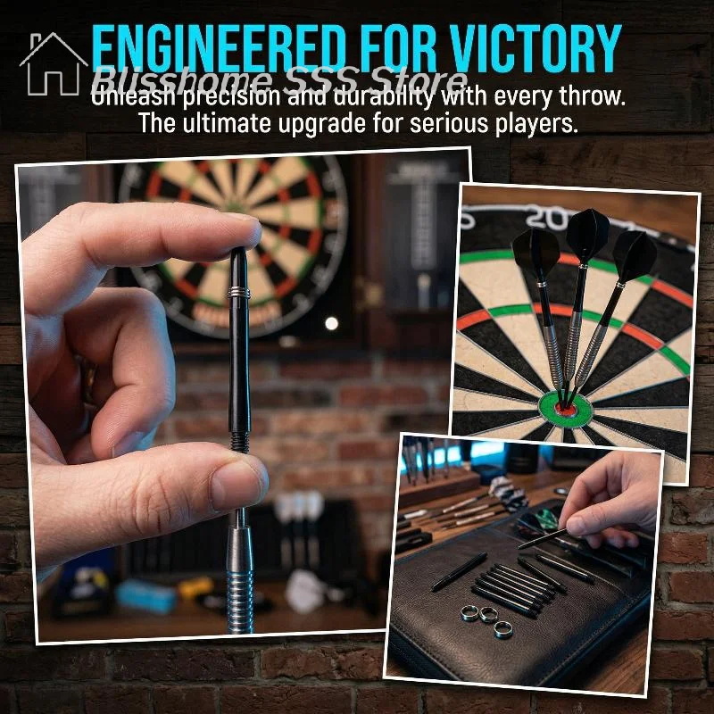 

【S】50Pcs 48mm Nylon Dart Shafts 2BA Screw Thread Darts Rod Stem+Protection Ring