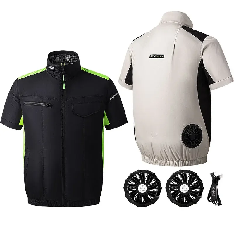 Motocicleta Cooling Fan Vest para homens e mulheres, Prevenção de insolação, Ar condicionado roupas, pesca, caminhadas, ciclismo