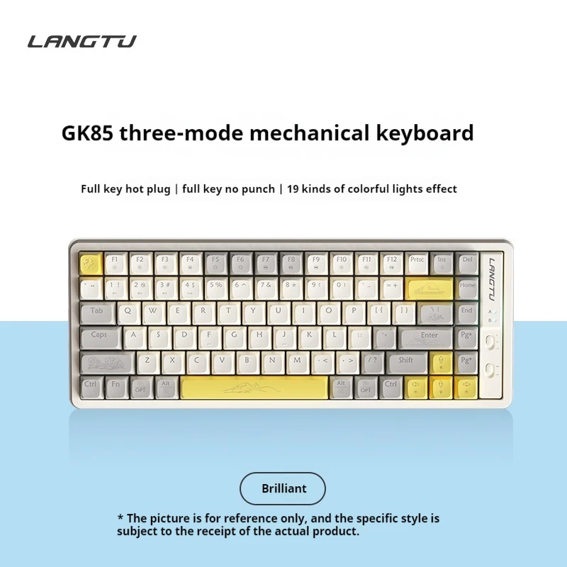 

Langtu Gk85 Three-Mode Mechanical Keyboard Wireless Bluetooth Small Portable Ipad Games Laptop Mouse And Keyboard