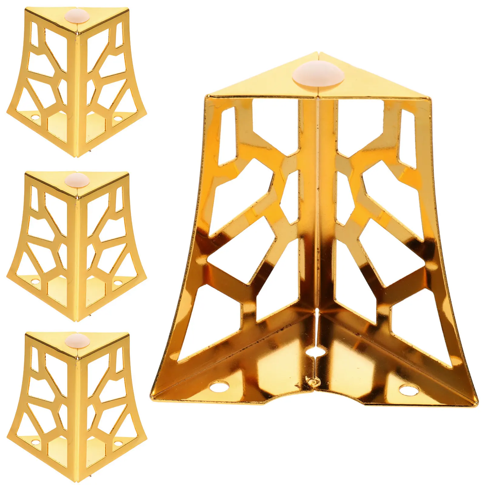 4pcs Rust-Proof Electroplated Iron Furniture Legs, Hollow Modern Sofa Legs for Cabinets, Dressers, Wardrobes