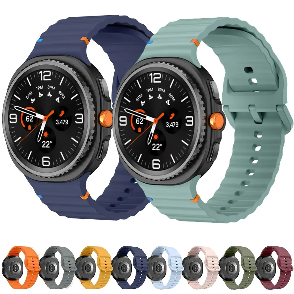 Sport-Silikonarmband für Samsung Galaxy Watch 8 Classic 46mm Smartwatch, bequemes Armband für Galaxy Watch 8 40mm 44mm