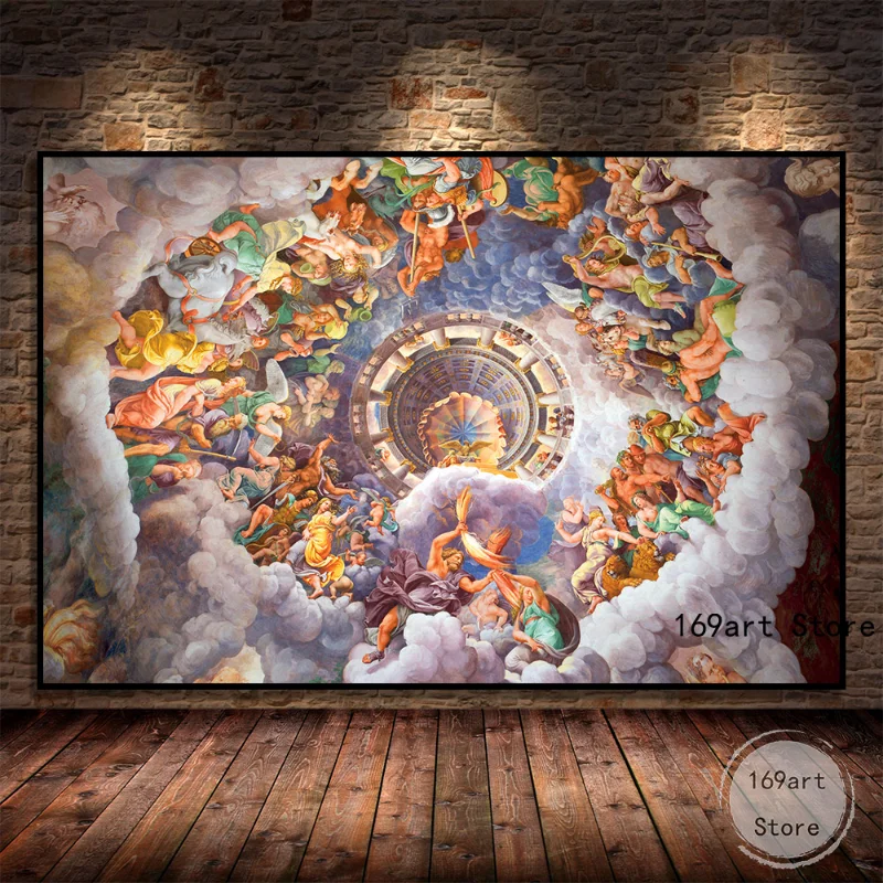 Abstract Greek Mythology God The Fall of The Giants Gods of Olympus Art Poster Canvas Painting Wall Art Print Picture Home Decor