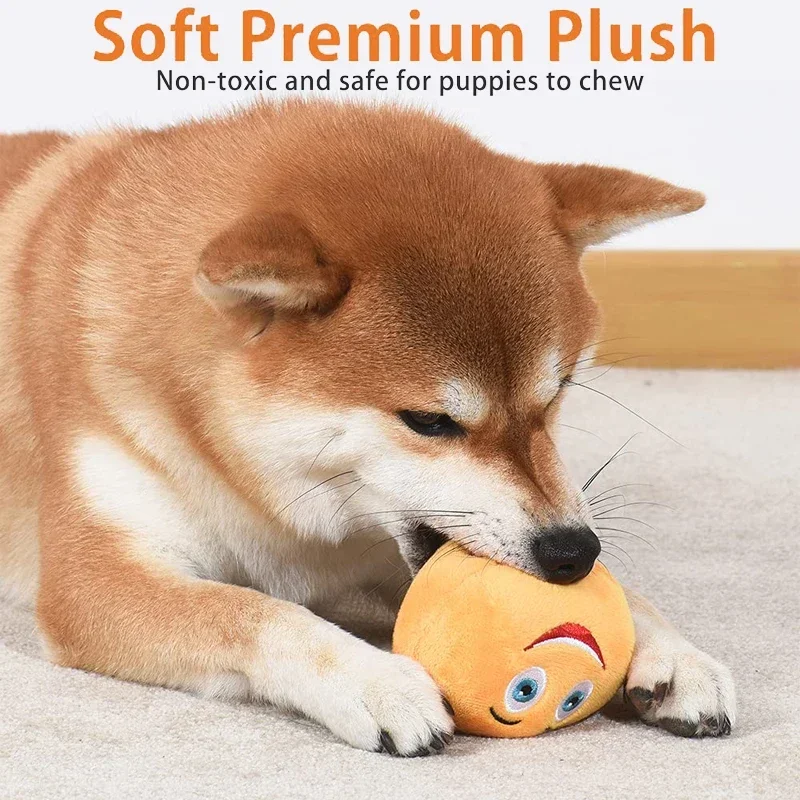 SChitec Dog Toy Play Squeakers Ball Chewing Toy Fetch Bright Balls Dog Supplies Puppy Popular Toys Interactive Dog Supplies ﻿