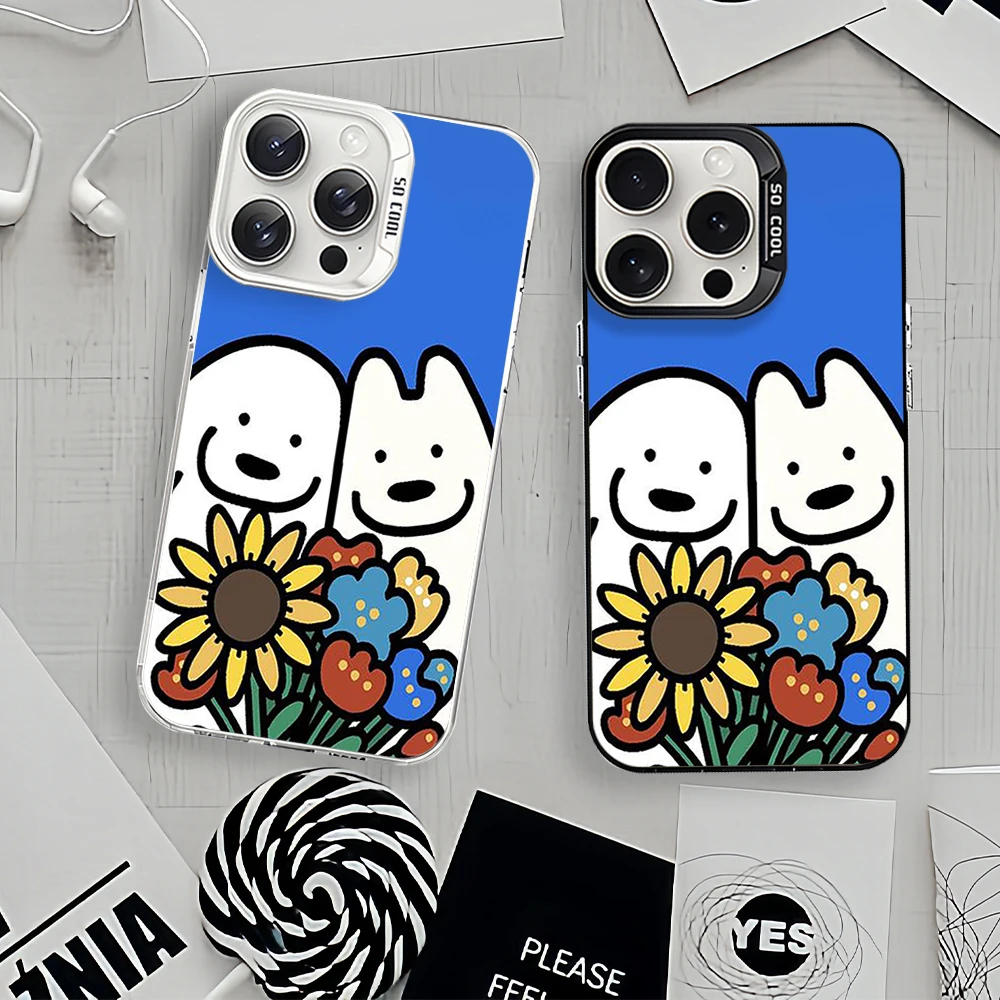 For iPhone 12 11 13 14 15 16 Matsui Art Cute Max Pro Plus Mini Protective Cover IMD Phone Case