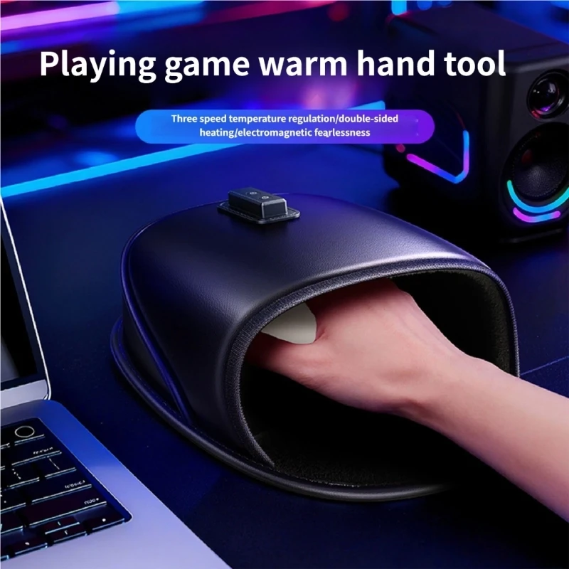 77JC All Around Surround Heated Mouse Pad Featuring USB Charging Three Temperaure
