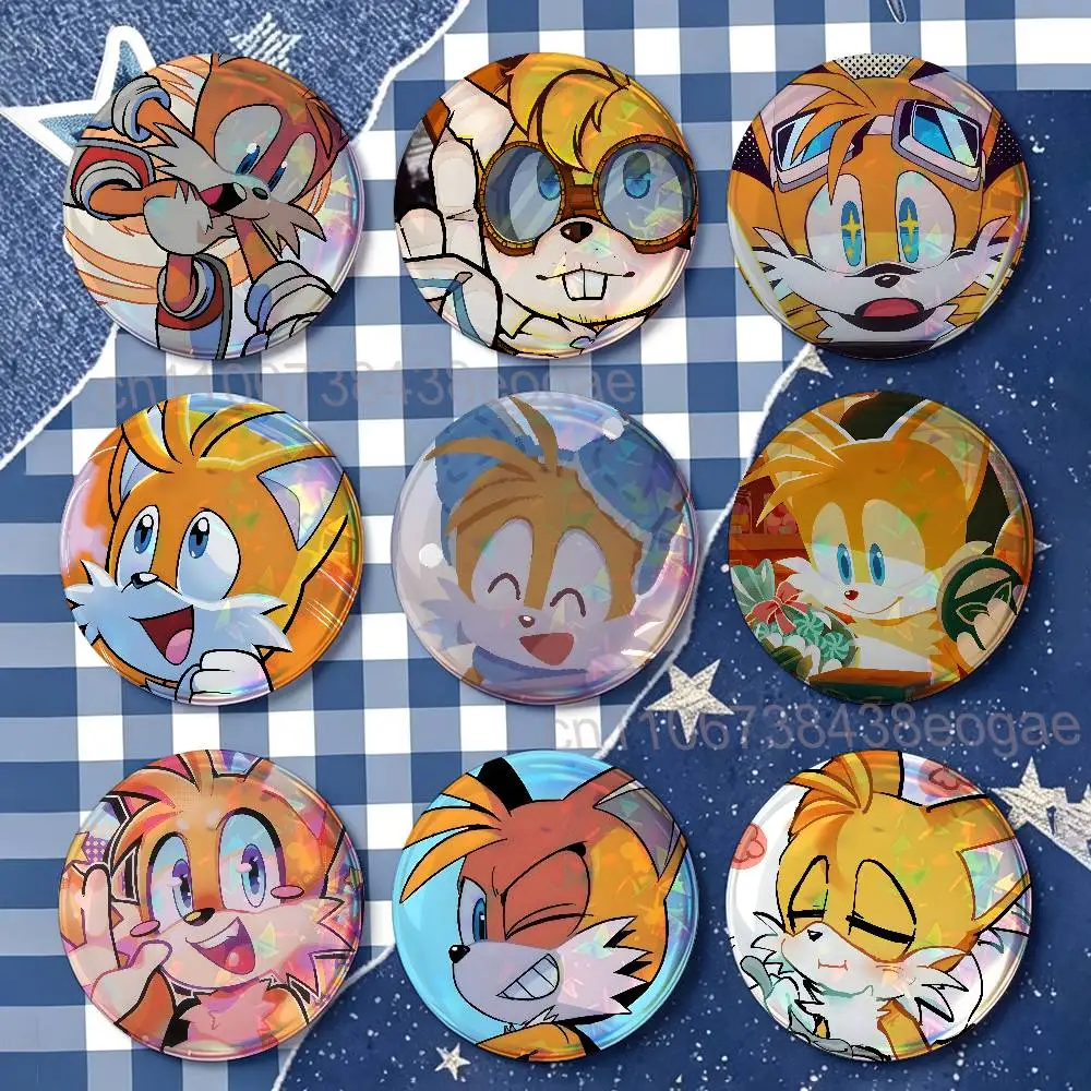 T-Tails Badges Round Nijigen Otaku Culture IP peripheral products 58mm 44mm 32mm 75mm 25mm Mini