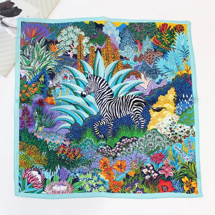 

Small Mulberry Silk Scarf Brand Luxury Bandanas Shawls Hijab Scarves for Ladies Foulard Femme Lover Mother Gift 53CM