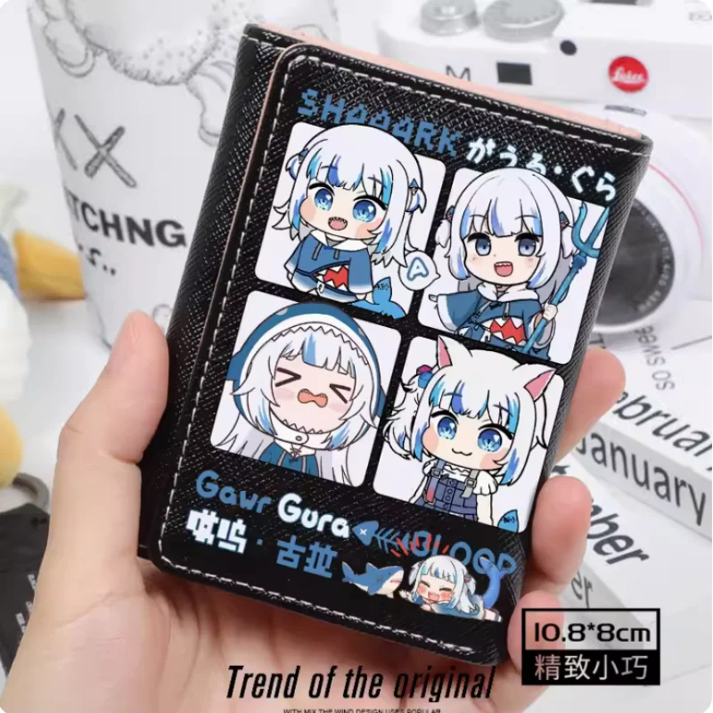 Anime hololelive Gawr Gura portafogli moda PU portamonete portamonete Hasp Money Bag regalo Cosplay B415