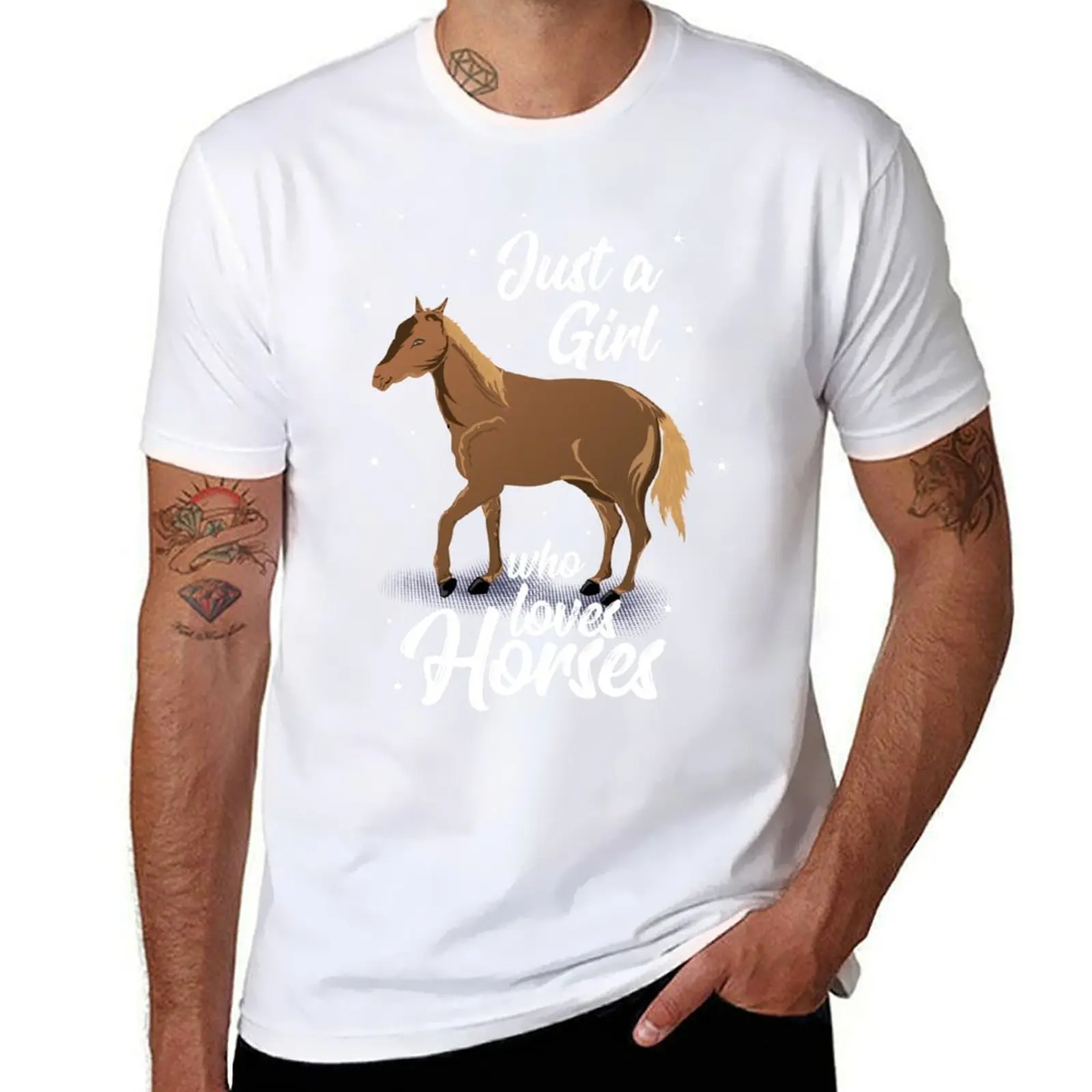 

Just A Girl Who Loves Horses T-Shirt t shirt man designer man t shirts high quality luxury brand T-Shirt