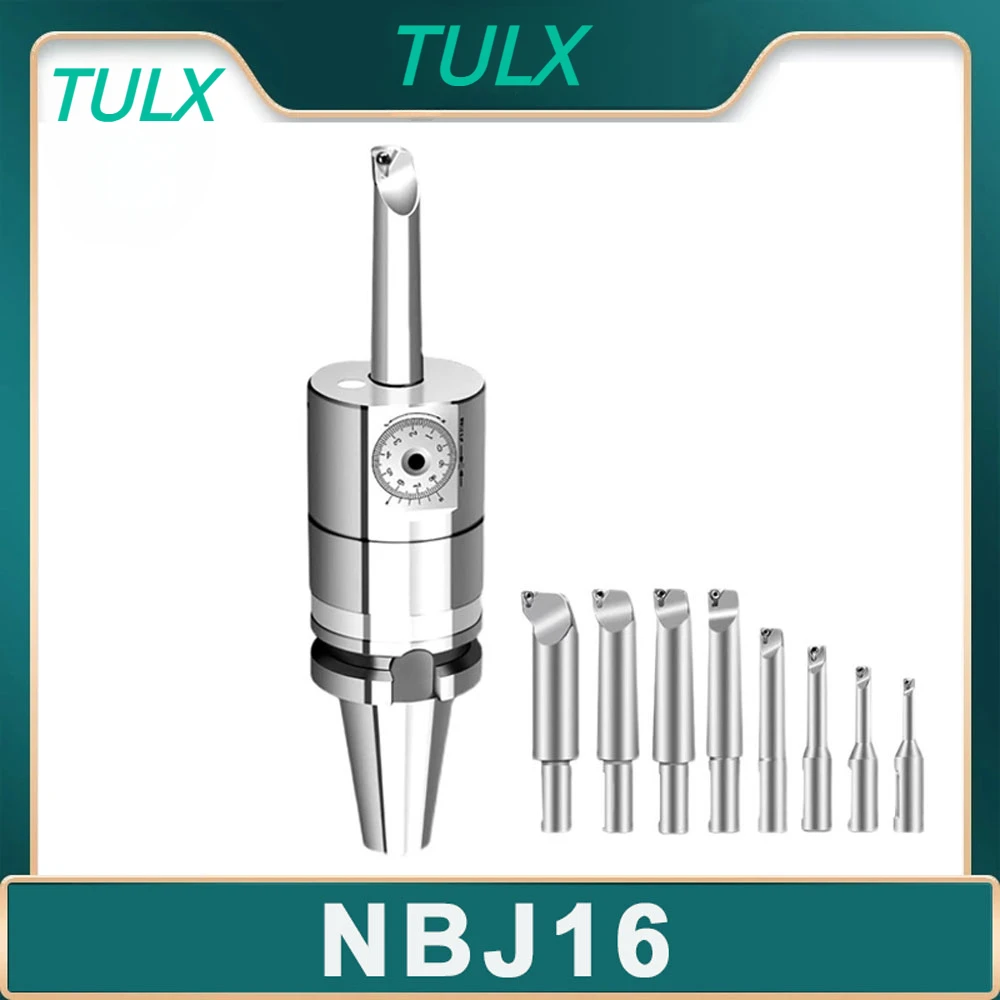 

TULX NBJ16 Fine Boring BT30 BT40 NT30 NT40 MT4 MT5 MT6 SK30 SK40 CAT40 R8 C20 CAT40 BT50 NT50 Tool Holder + 8pcs Boring Tool Rod