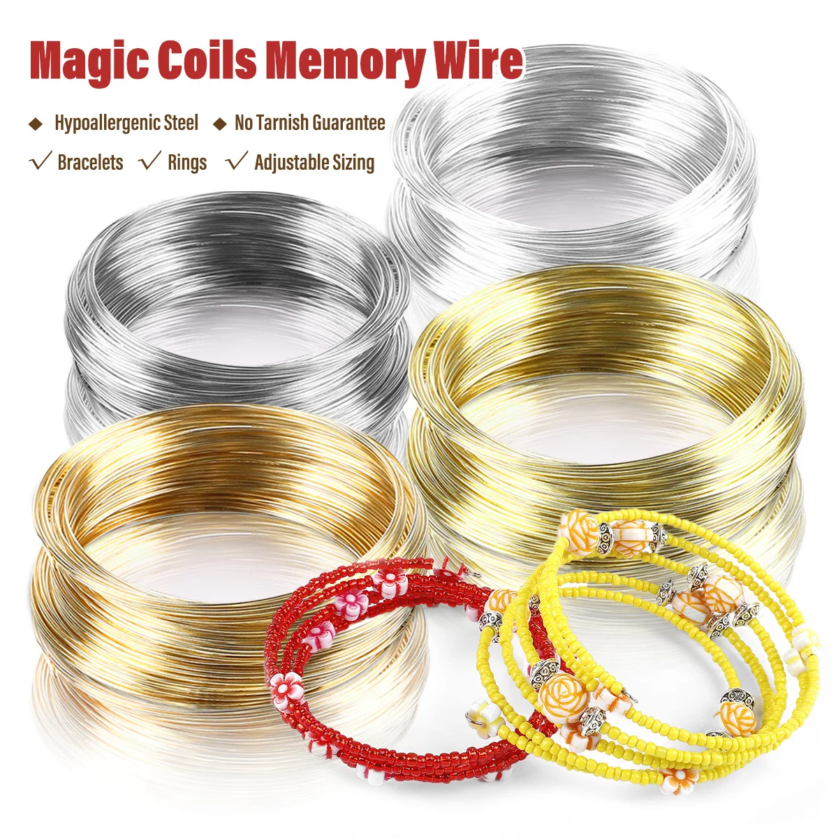 100Loops 0.6mm Memory Wire Bra - Memory Wire Bracelet 评论和价格