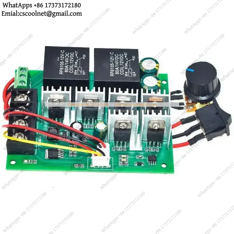 2000W PWM DC Motor Speed Controller 40A 12V-36V Forward Reverse 3-Gear Brushed Motor Driver Electronic Switch
