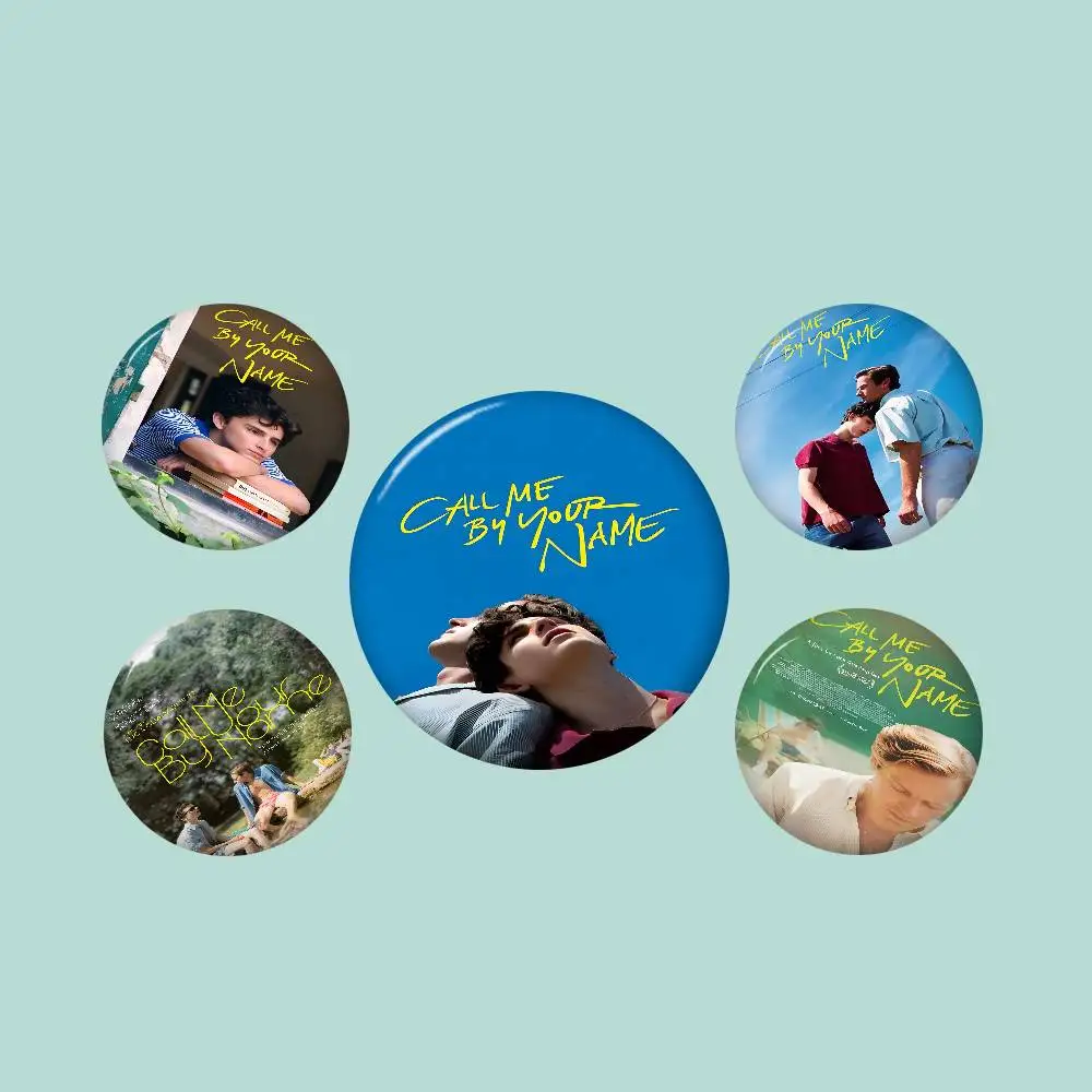BL Movie Call Me By Your Name 58mm Handmade Brooch Cartoon Cosplay Badge On Backpack Jewelry Accessories Gifts