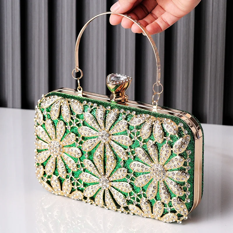 

European And American Fashion Diamond-Studded Handbag Niche Design Square Shoulder Crossbody Chain Bag