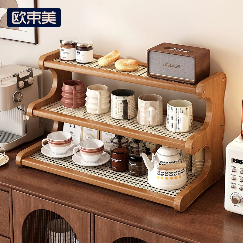 Cup rack, storage rack, dining table countertop, workstation tabletop, tea cups, water cups, coffee cups, tea set, storage, and