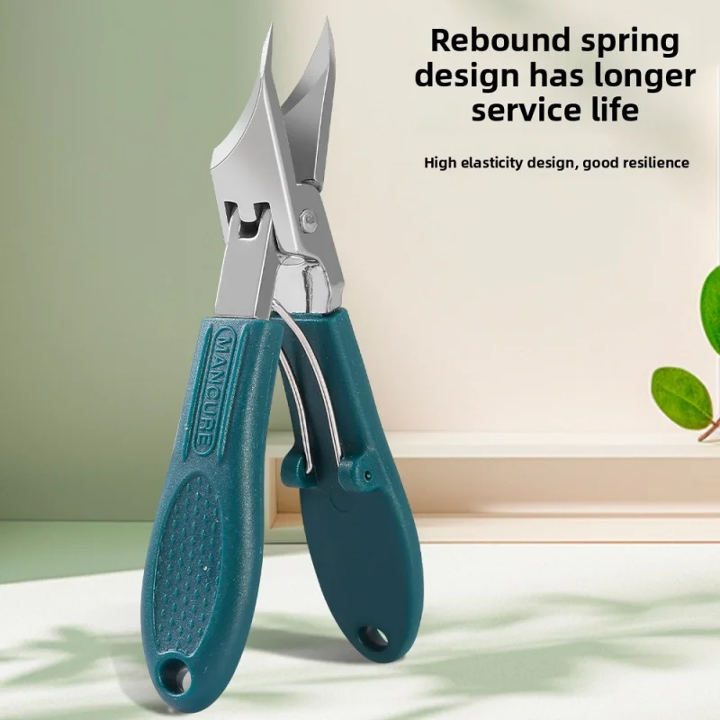 Professional Stainless Steel Toenail Clipper, Large Opening Anti-Splash Sharp Slant Tip For Thick Hard Ingrown Nails Nail Tools