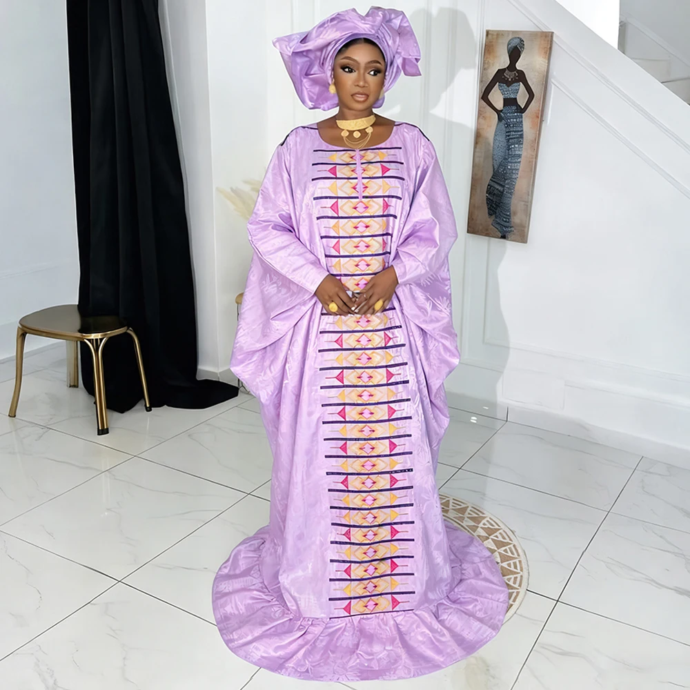 

2026 African Clothes Traditional Bazin Dress For Women African Party Evening Gowns Ankara Dashiki Outfits Plus Size Long Dresses