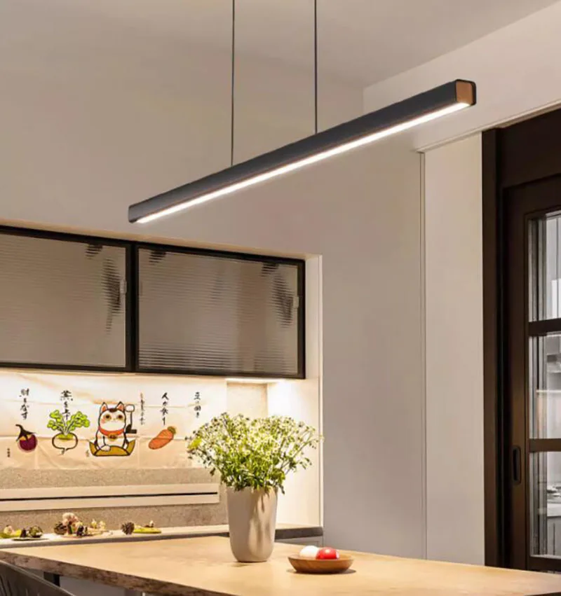 Linear Pendant Lamp Modern Pendant Lighting For Kitchen Island Hanging Lamp For Dining Room Long Hanging Light Fixtures