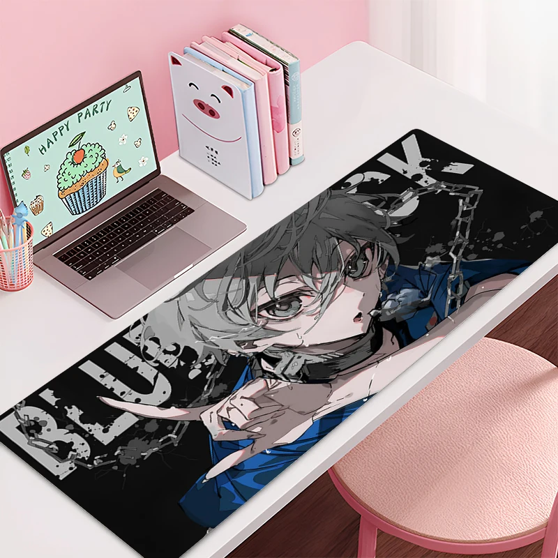 لوحة ماوس الألعاب BLUE LOCK Gamer ملحقات الكمبيوتر لوحة المفاتيح الجدول حصيرة لوحة الماوس شركة مكتب الكمبيوتر المحمول حصيرة الكمبيوتر HD Anime Mousepad