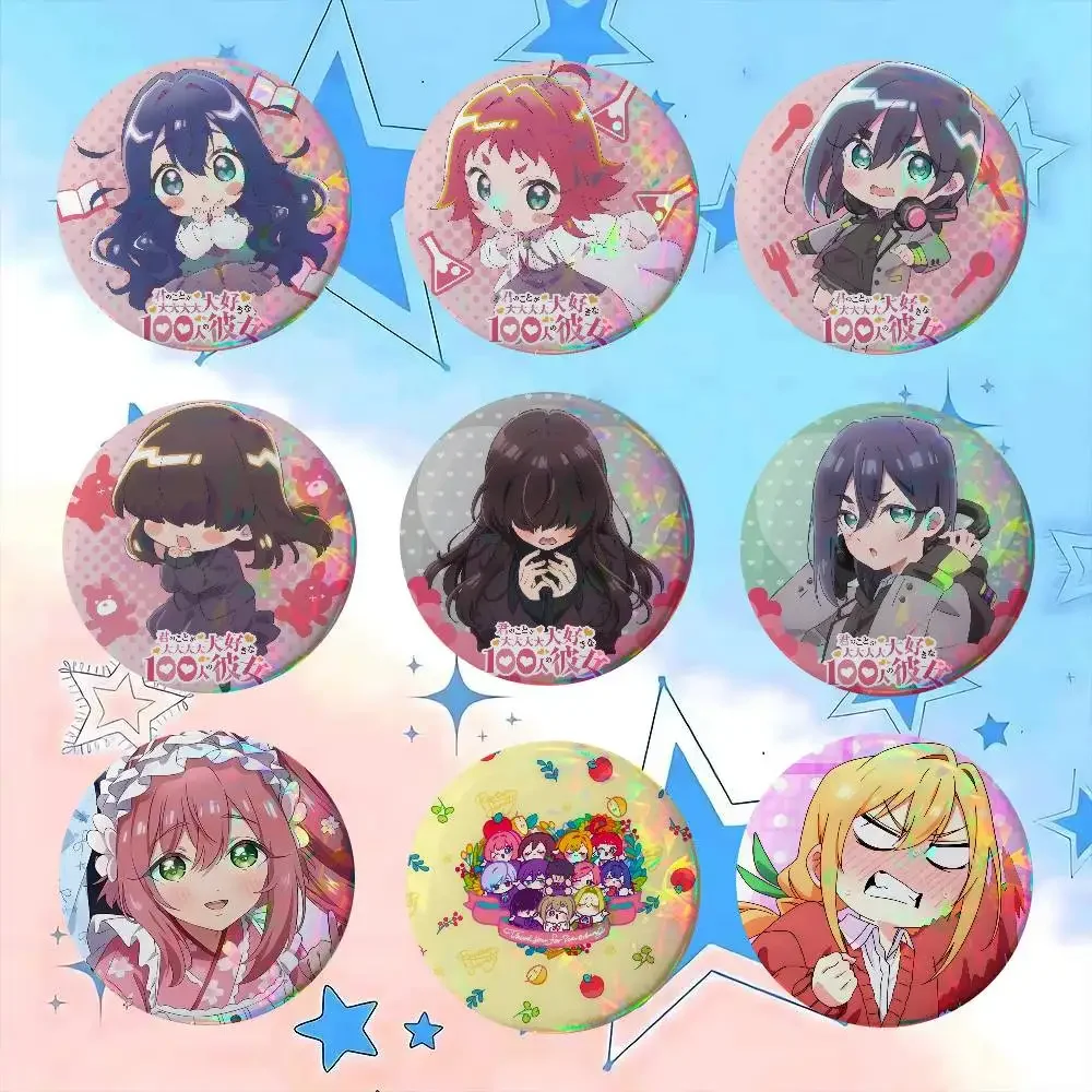 Anime The 100 Girlfriend Who REALLY Love You Acrylic Creative Brooch Bag Clothes Decorative Accessories Jewelry Badge XMAS Gifts