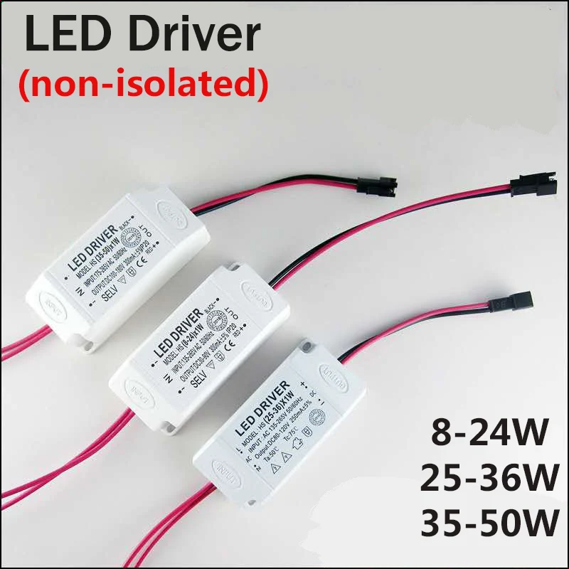 

8-24W 25-36W 35-50W Input AC 220V Current 240-300mA Non-Isolating Treiber Transformer Constant LED Driver Power Supply Adapt