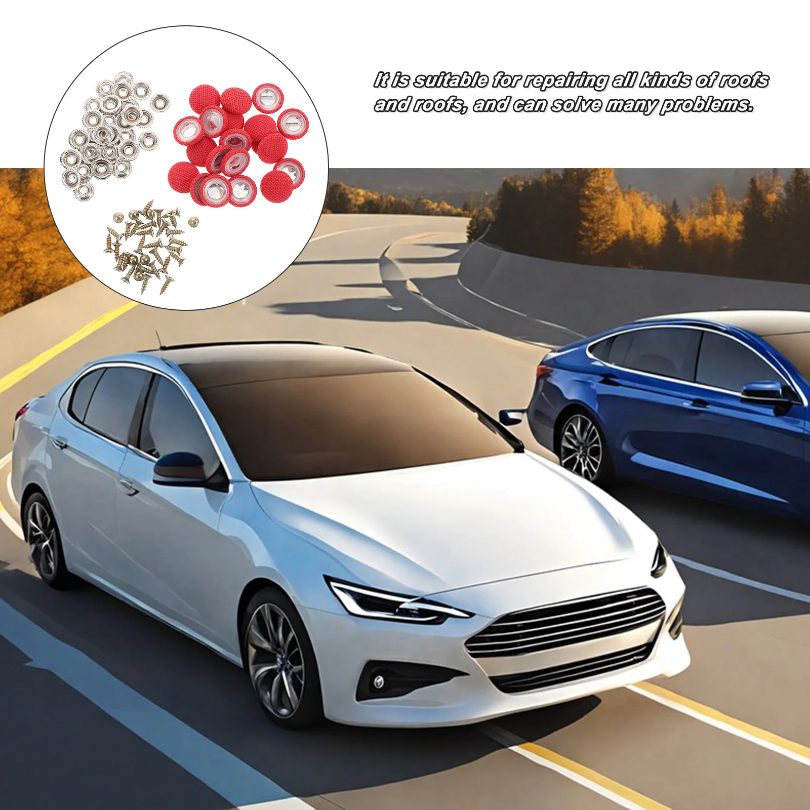 

100Pcs Car Ceiling Fabric Fixing Buckles Durable Headliner Repair Buttons Auto Roof Lining Fasteners Interior Sagging Roof