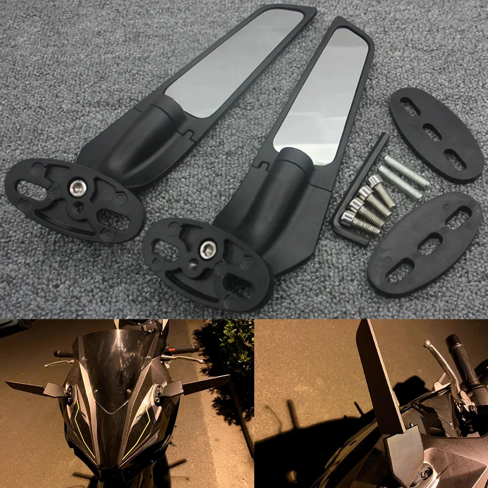 

For Suzuki GSXR 600 750 1000 R GSX1300R GSX650F GSX-R Motorcycle Modified Wind Wing Adjustable Rotating Rearview Mirrors